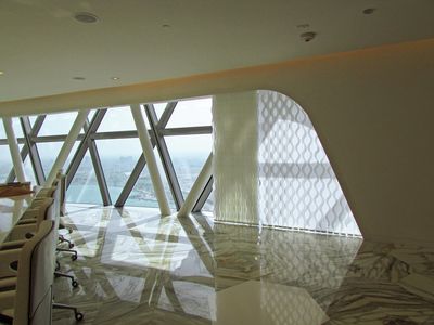 Vertical Blind Systems, SG 2960, Multi Visio, Room shot "Al Bidda Tower", Doha, Qatar, Vertical Waves