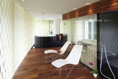 Vertical Blind Systems, SG 2810, Multi Visio, Room shot "Private Residence", Switzerland, Vertical Waves