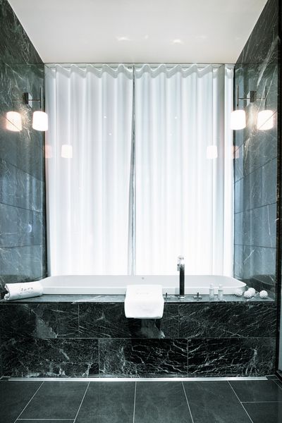 Curtain Systems, Customer Fabrics, Room shot "Hotel Park Weggis", Switzerland, Recess