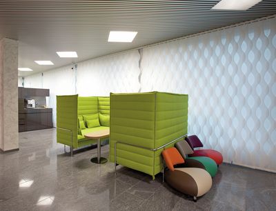 Vertical Blind Systems, SG 2910, Multi Visio, Raiffeisen, Schötz, Switzerland, Vertical Waves