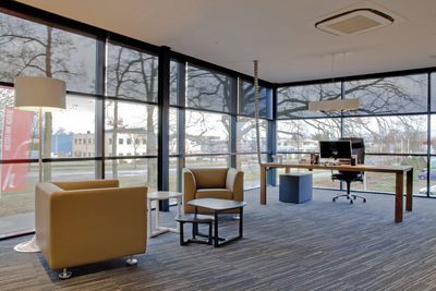 Rullegardiner, SG 4910, Multiscreen 1-10%, Room shot "Hesslink Coffee", Winterswijk, Netherlands